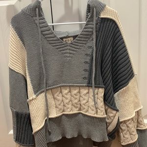 Womens patchwork sweater